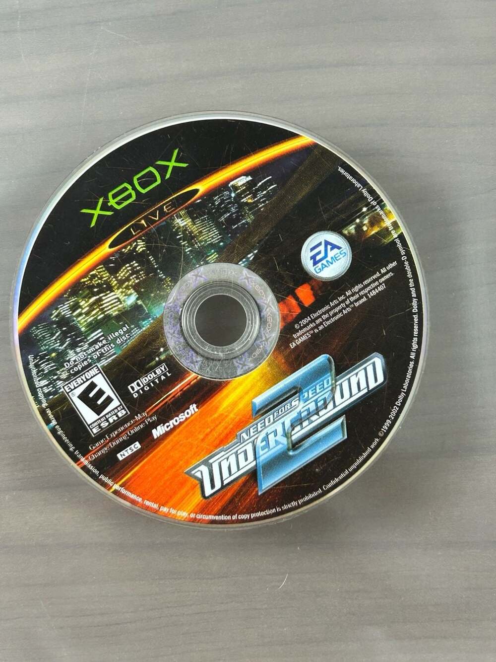 Need for Speed Underground 2 Original Xbox 2004 Disc Only Untested